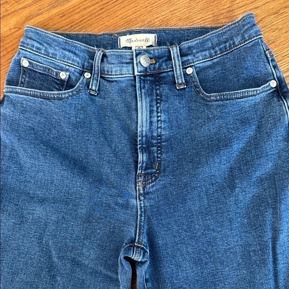 Madewell Perfect Vintage Straight Jeans Size 28 High Rise Medium Wash - Picture 3 of 10